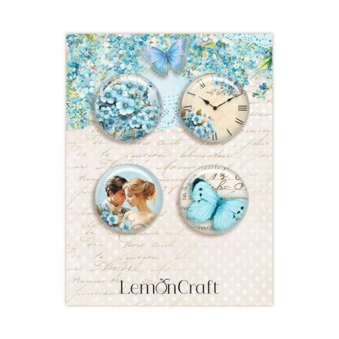 LemonCraft - Buttons 4Stk. "Dear Diary Forget-Me-Not"