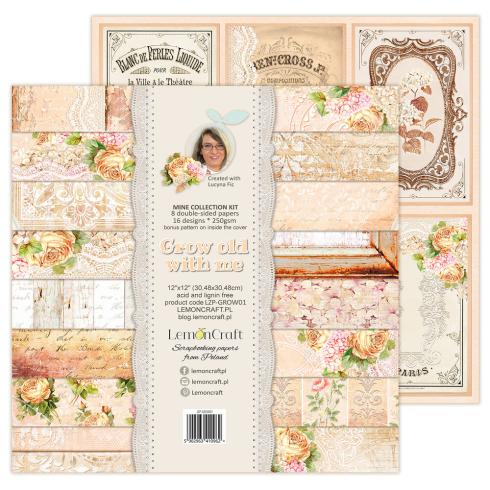 LemonCraft - Designpapier "Grow Old With Me" Paper Pad 12x12 Inch - 6 Bogen