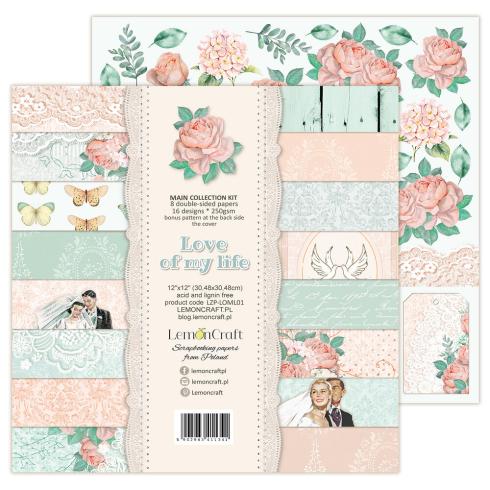 LemonCraft - Designpapier "Love Of My Life" Paper Pad 12x12 Inch - 6 Bogen