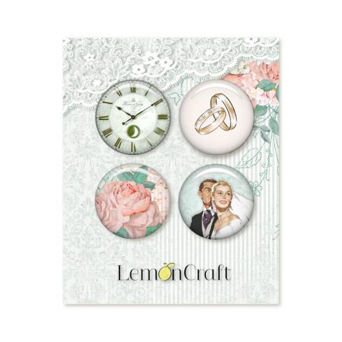 LemonCraft - Buttons 4Stk. "Love Of My Life"