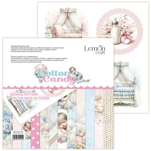 LemonCraft - Designpapier "Cotton Candy" Paper Pad 8x8 Inch - 12 Bogen