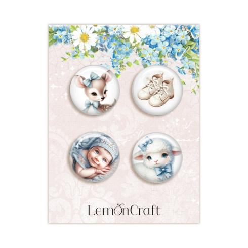 LemonCraft - Buttons 4Stk. "Cotton Candy"