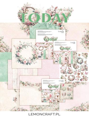 LemonCraft - Designpapier "Today" Elements & Basics Paper Pad 8x8 Inch - 18 Bogen