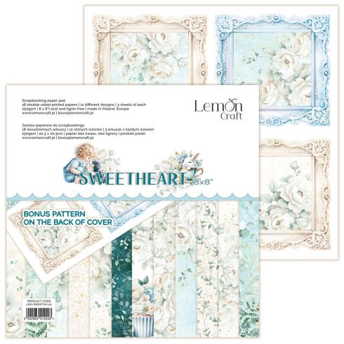 LemonCraft - Designpapier "Sweetheart" Paper Pad 8x8 Inch - 12 Bogen