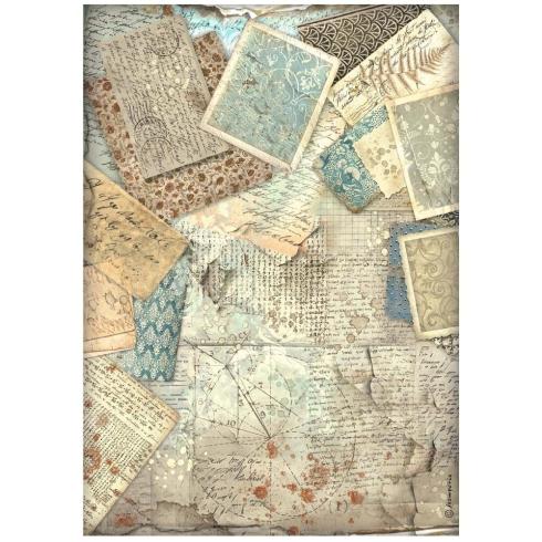 Stamperia - Decopatch Papier "Letters Background" Decoupage A4 - 6 Bogen  