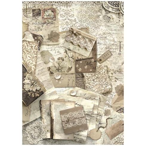 Stamperia - Decopatch Papier "Letters" Decoupage A4 - 6 Bogen  