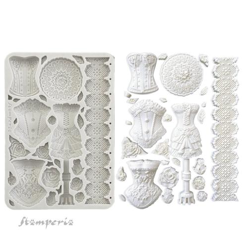 Stamperia - Gießform A5 "Mannequins and Corsets" Soft Mould 