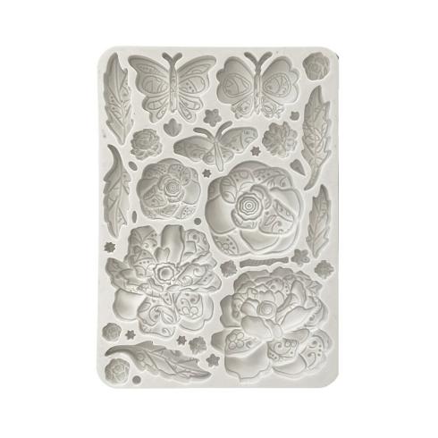 Stamperia - Gießform A5 "Butterfly and Flowers" Soft Mould 