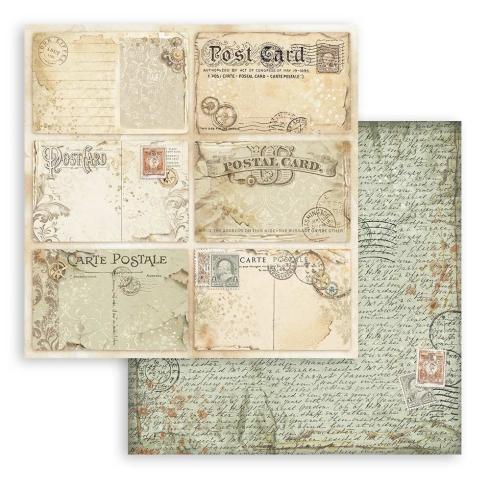 Stamperia - Designpapier "Postcard" Paper Sheets 12x12 Inch - 10 Bogen