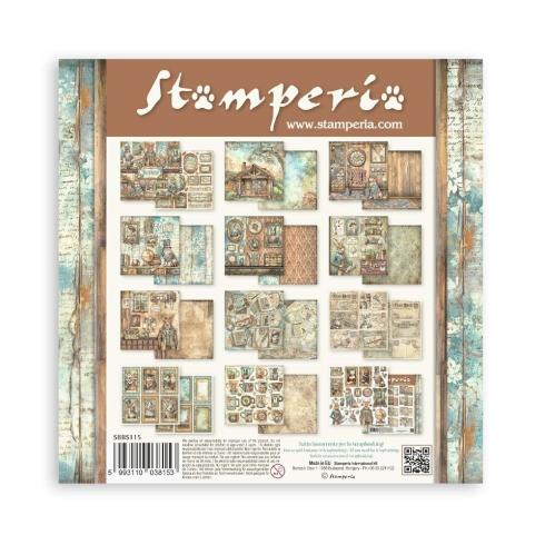 Stamperia - Designpapier "Alterego" Paper Pack 8x8 Inch - 10 Bogen