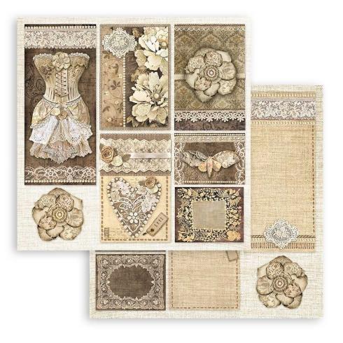 Stamperia - Designpapier "Old Lace" Paper Pack 8x8 Inch - 10 Bogen