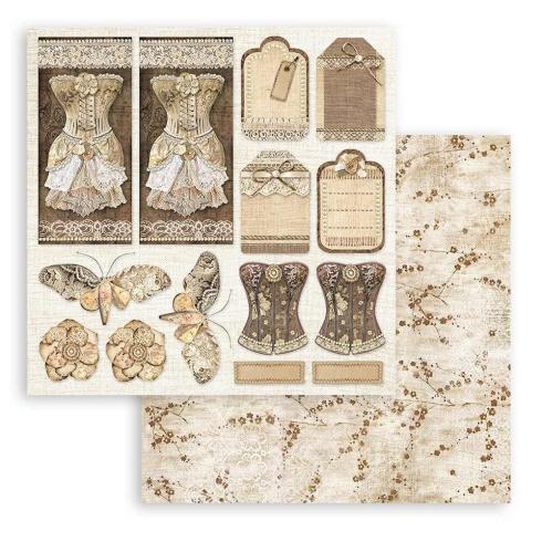 Stamperia - Designpapier "Old Lace" Paper Pack 8x8 Inch - 10 Bogen