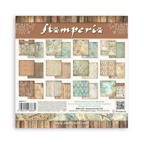 Stamperia - Designpapier "Alterego Maxi Backgrounds Selection" Paper Pack 8x8 Inch - 22 Bogen