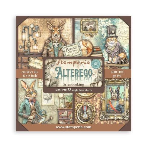 Stamperia - Designpapier "Alterego Maxi" Paper Pack 12x12 Inch - 10 Bogen