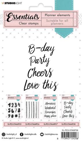 Studio Light - Stempelset "Text Party Planner" Clear Stamps