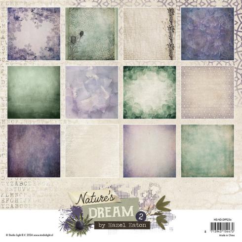 Studio Light - Designpapier "Nature's Dream 2" Paper Pack 20,3x20,3 cm - 36 Bogen