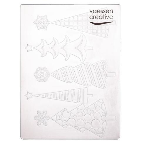 Vaessen Creative - Prägefolder "lustige Weihnachtsbäume" Embossingfolder