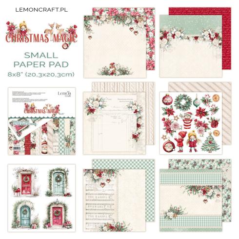 LemonCraft - Designpapier "Christmas Magic" Paper Pad 8x8 Inch - 12 Bogen