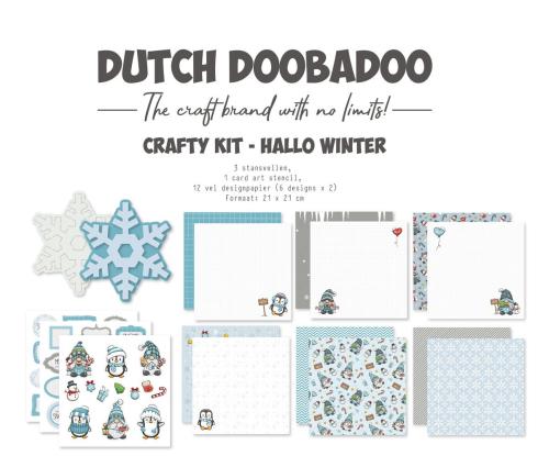 Dutch Doobadoo - Papier Kit "Hallo Winter" Crafty Kit - 12 Bogen