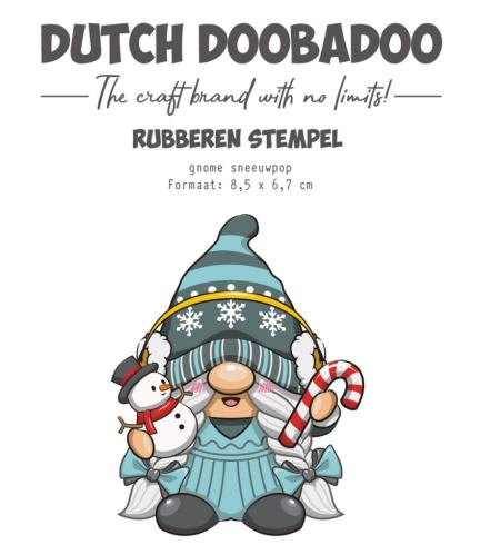 Dutch Doobadoo - Gummistempel "Gnome Snowman" Rubber Stamp 8,5x6,7cm