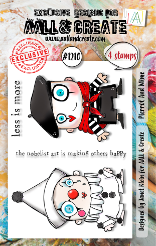 AALL and Create - Stempelset A7 "Pierrot And Mime" Clear Stamps