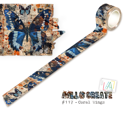 AALL and Create "Coral Wings" Washi Tape 25 mm