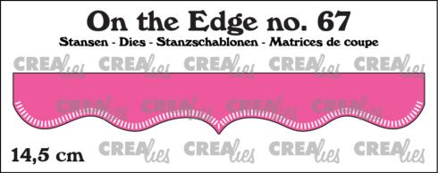 Crealies - Stanzschablone "No. 67 14.5 Edge with Little Stripes" On The Edge Dies