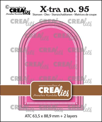 Crealies - Stanzschablone "No. 95 ATC Arch with Little Stripes" X-tra Dies