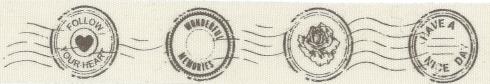 Vaessen Creative - Ribbonband "Postmark" 20mmx25m