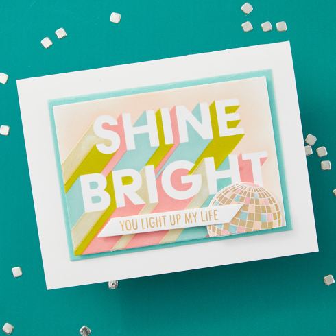 Spellbinders - Schablone & Stanzschablone "Shine Bright" Stencil & Dies