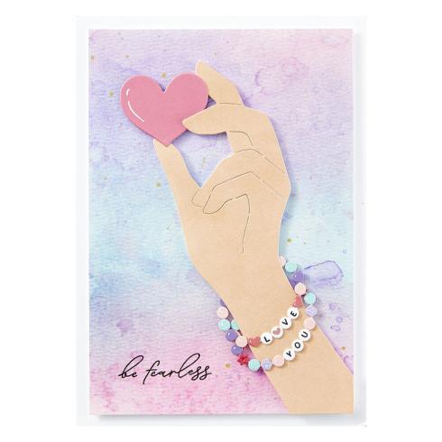 Spellbinders - Stanzschablone "Bestie Heart in Hand" Dies