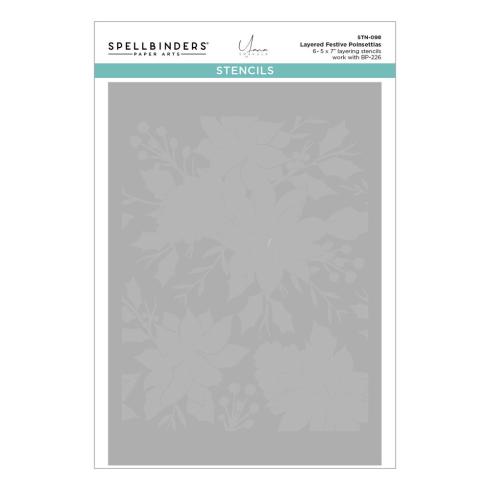 Spellbinders - Schablone "Layered Festive Poinsettias" Stencil