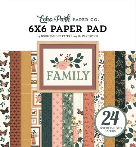 Echo Park - Designpapier "Family" Paper Pack 6x6 Inch - 24 Bogen