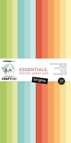 Creative Craft Lab - Studio Light - Cardstock "Brights" Paper Pack 30x15cm - 24 Bogen