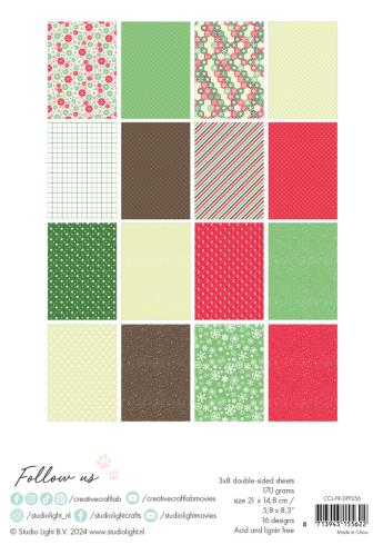 Creative Craft Lab - Studio Light - Friendz Designpapier "Home For Xmas" Paper Pack 21x14,8 cm - 24 Bogen