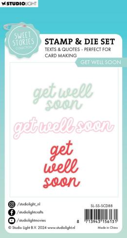 Studio Light - Stempel & Stanzschablone "Get Well Soon" Stamp & Dies