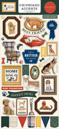 Carta Bella - Chipboard Sticker 6x13 Inch "Best In Show"