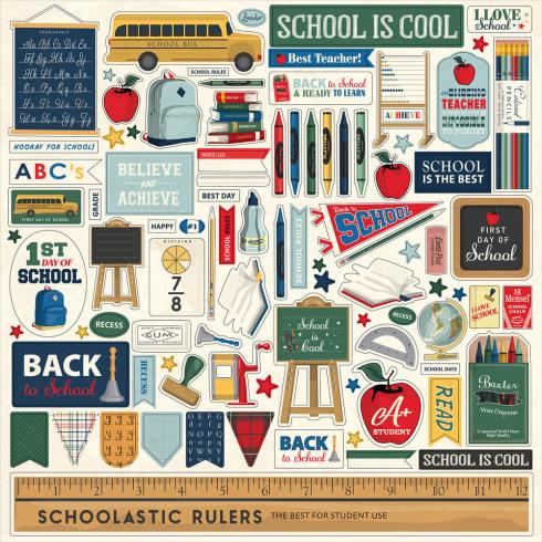 Carta Bella - Aufkleber "Back To School" Element Stickers 