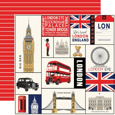 Carta Bella - Designpapier "London" Collection Kit 12x12 Inch - 12 Bogen  