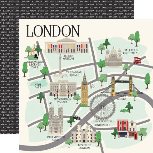 Carta Bella - Designpapier "London" Collection Kit 12x12 Inch - 12 Bogen  