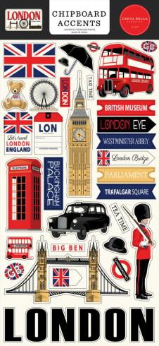 Carta Bella - Chipboard Sticker 6x13 Inch "London "