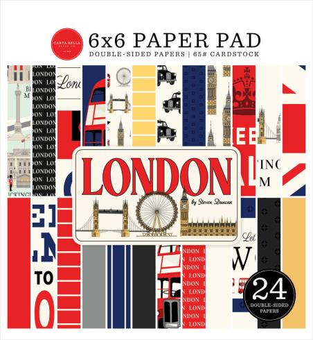 Carta Bella - Designpapier "London" Paper Pad 6x6 Inch - 24 Bogen