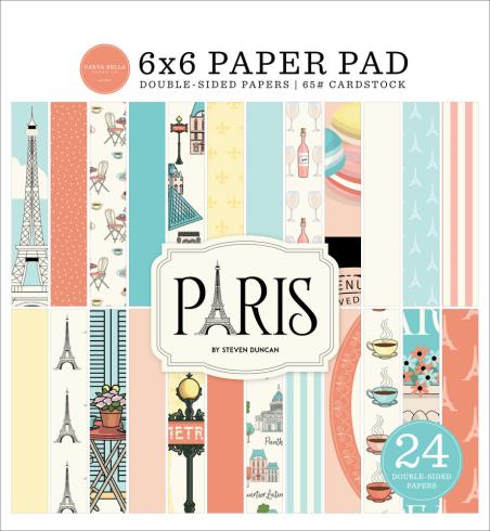 Carta Bella - Designpapier "Paris" Paper Pad 6x6 Inch - 24 Bogen