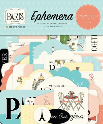 Carta Bella - Stanzteile "Paris" Ephemera