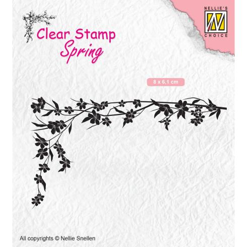 Nellie Snellen - Stempel "Floral Corner 1" Clear Stamps Spring