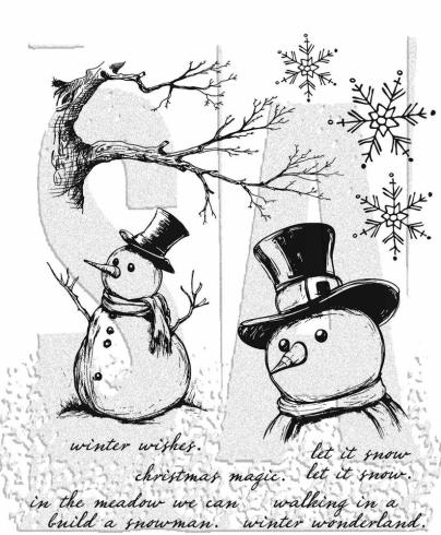 Stampers Anonymous - Gummistempelset "Mr. Frostie" Cling Stamp Design by Tim Holtz