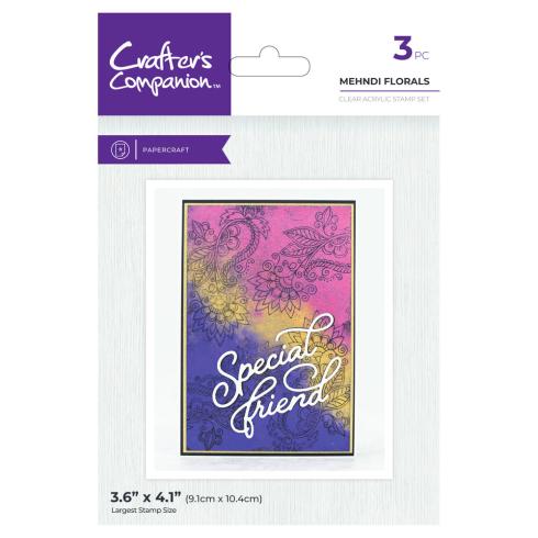 Crafters Companion - Stempelset "Mehndi Florals" Clear Stamps