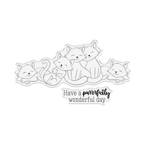 Crafters Companion - Stempelset & Stanzschablone "Cats" Stamp & Dies