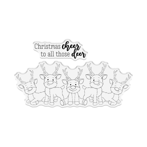 Crafters Companion - Stempelset & Stanzschablone "Reindeers" Stamp & Dies