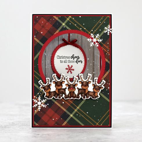 Crafters Companion - Stempelset & Stanzschablone "Reindeers" Stamp & Dies